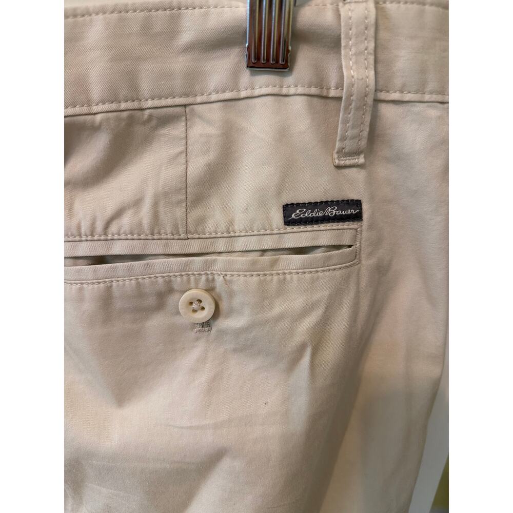Eddie Bauer Men's Pants Size 35x32 Flat Front 100% Cotton Preppy Legend Wash - Picture 5 of 6